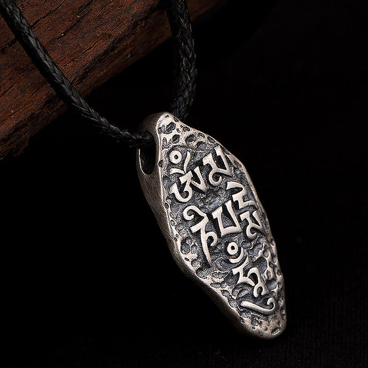Buddha Stonesチベット 925 スターリングシルバーオーム・マニ・パドメ・フムドルジェヴァジュラ 彫刻 強さ ネックレス ペンダント - image 11