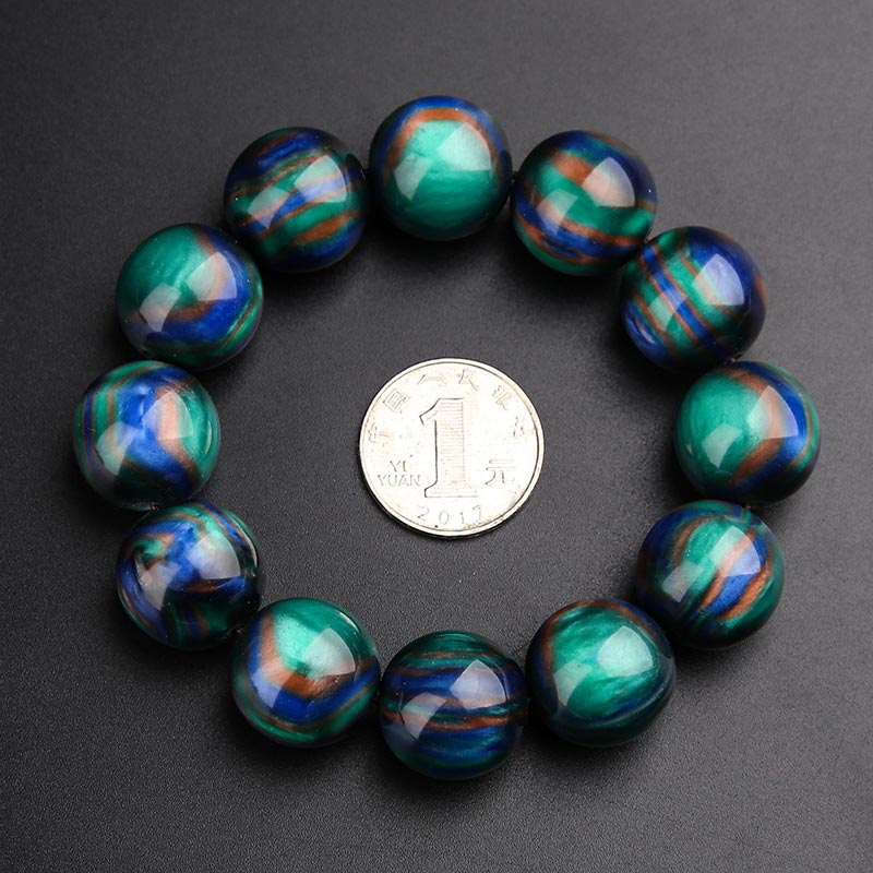 Buddha Stonesカラフル シーウィローMalaポジティブ ブレスレット リング