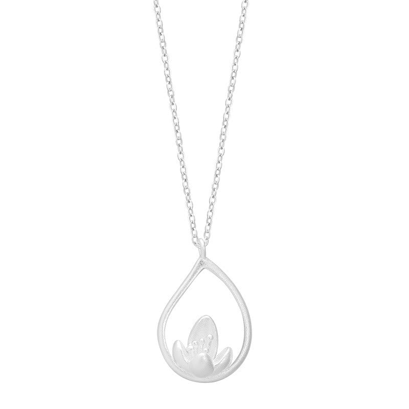 Buddha Stones925スターリングシルバー 蓮の花 フローラルエンライトメントネックレスペンダント - image 8