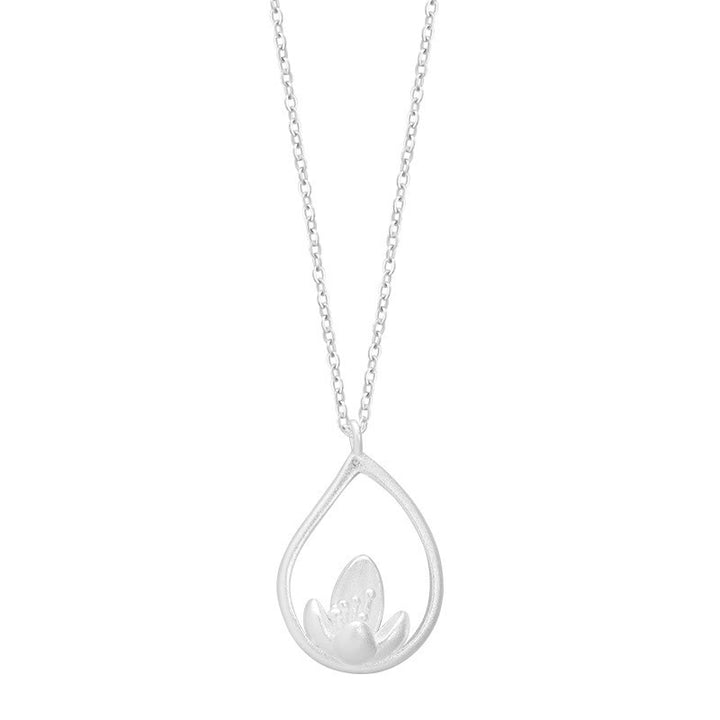Buddha Stones925スターリングシルバー 蓮の花 フローラルエンライトメントネックレスペンダント - image 8