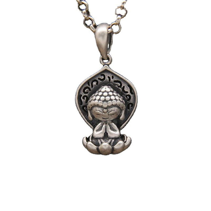Buddha Stones999スターリングシルバー 瞑想ブッダ ロータス セレニティ ネックレス ペンダント - image 7