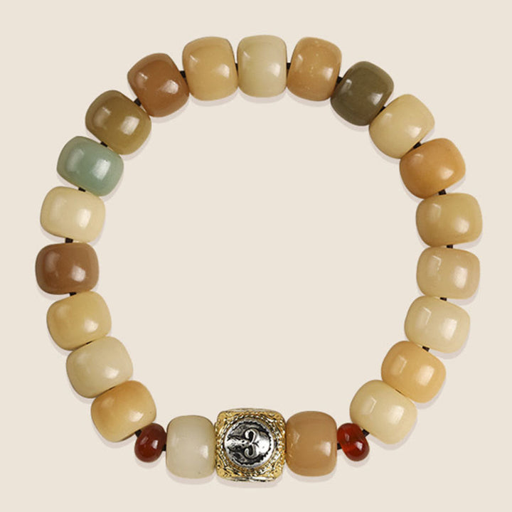 Buddha Stones天然菩提樹 屍の森の王オーム・マニ・パドメ・フム知恵のブレスレット