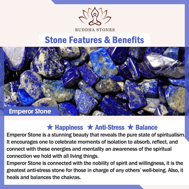 Buddha Stones天然エンペラーストーン 幾何学模様 クリスタル アンチストレスイヤリング