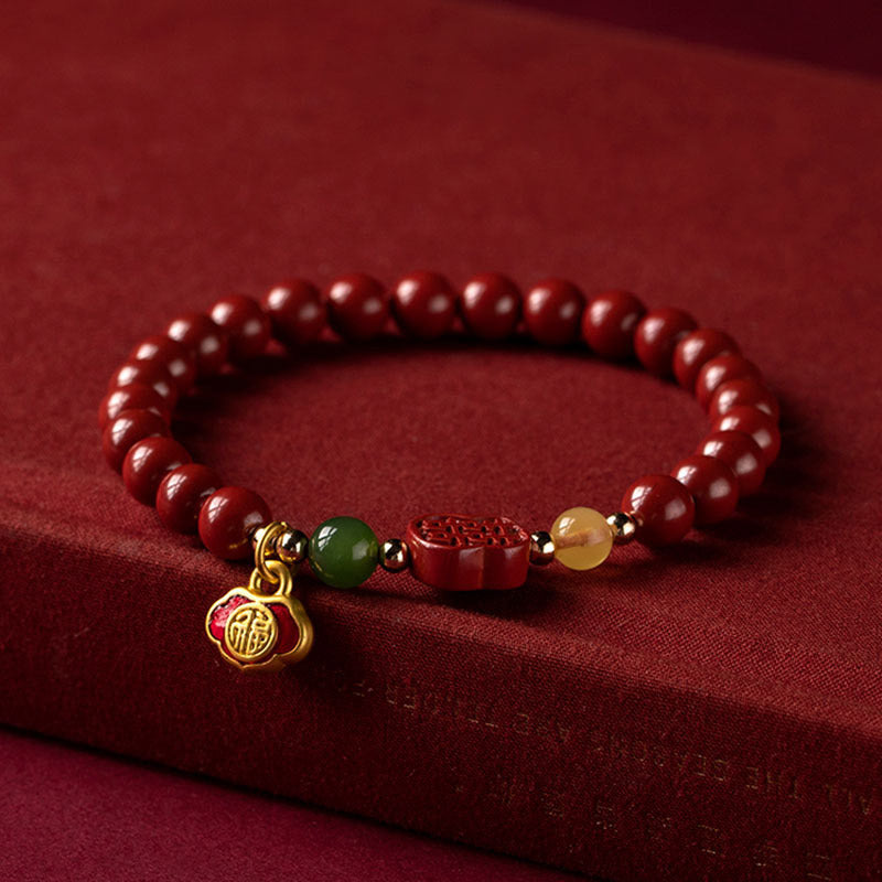 Buddha Stones辰砂 幸福の平穏ブレスレット