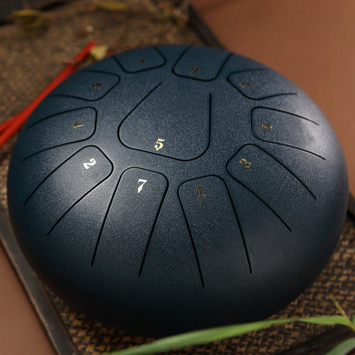 Buddha Stonesスチールタンドラム サウンドヒーリング マインドフルネス瞑想 ヨガドラムキット 11音 8インチ - スレートグレー - image 17
