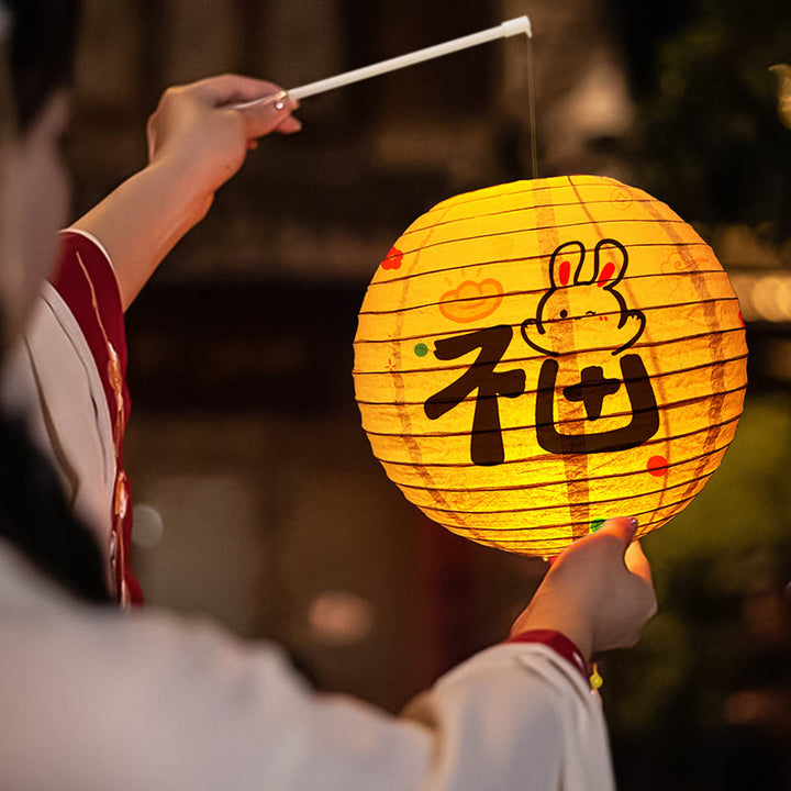 Buddha StonesDIYウサギの提灯ランプ中秋節ランタンデコレーション