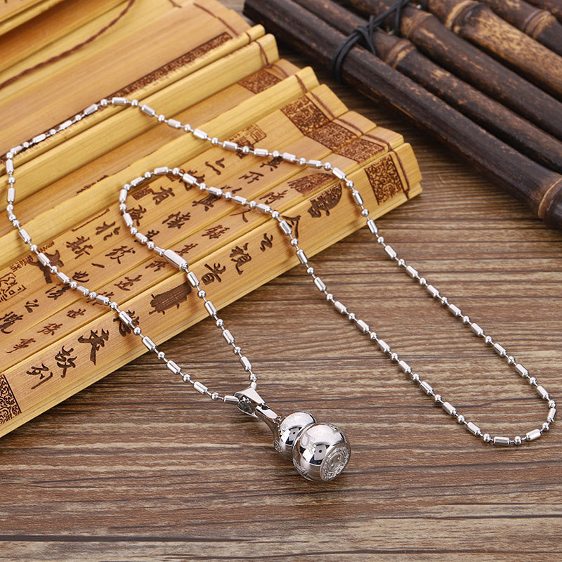 Buddha Stonesチベット陰陽シンボル ひょうたん ハーモニー チタン鋼 ネックレス ペンダント - image 8