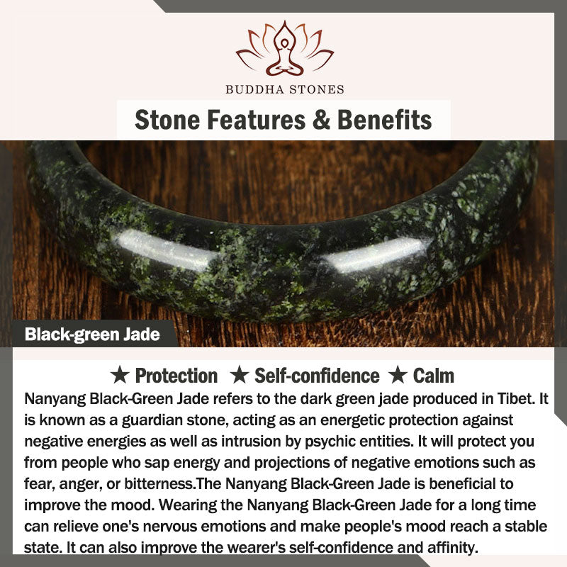 Buddha Stones南陽黒緑翡翠貔貅平和のお守りチャーム保護ネックレスペンダント - image 7