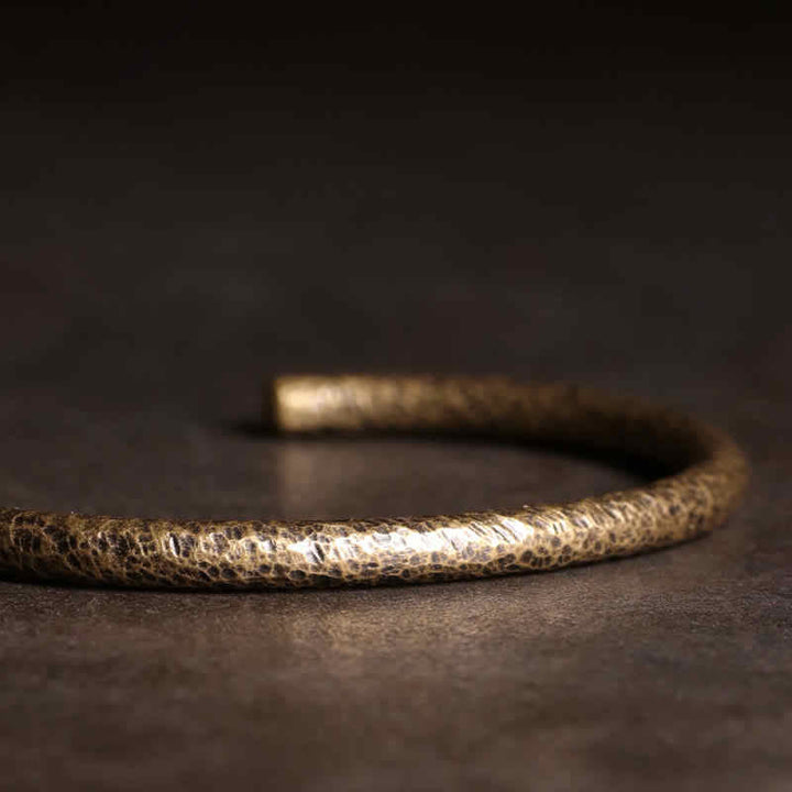 Buddha Stonesの素朴なデザイン銅製バランス調節可能なカフブレスレット