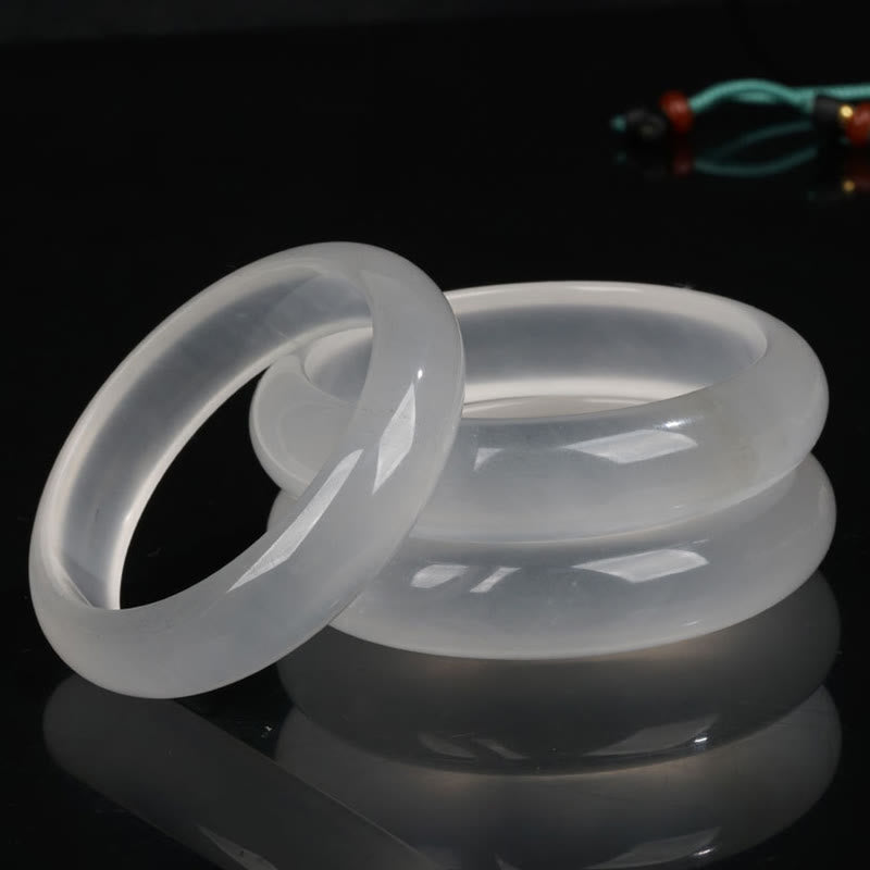 Buddha Stones天然 半透明 ゴールデン シルク 翡翠 富と幸運ブレスレットバングル - image 0