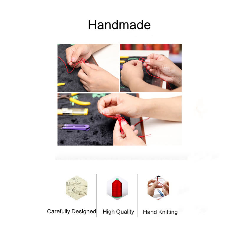 Buddha Stonesチベット手作り多色糸キングコングノット強度編み紐ブレスレット - image 8