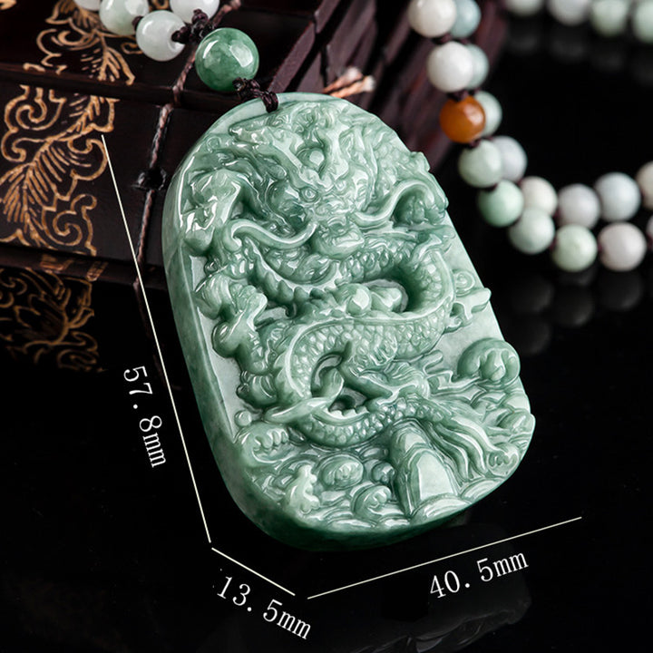 Buddha Stones十二支 龍 翡翠 繁栄のネックレス ビーズ ペンダント - image 8