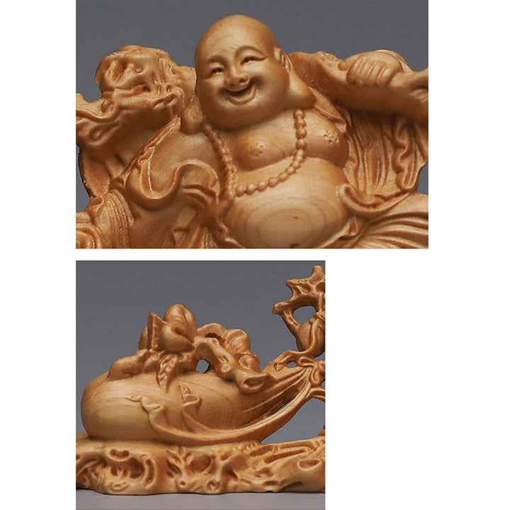 笑うBuddha Stones木彫り 室内装飾