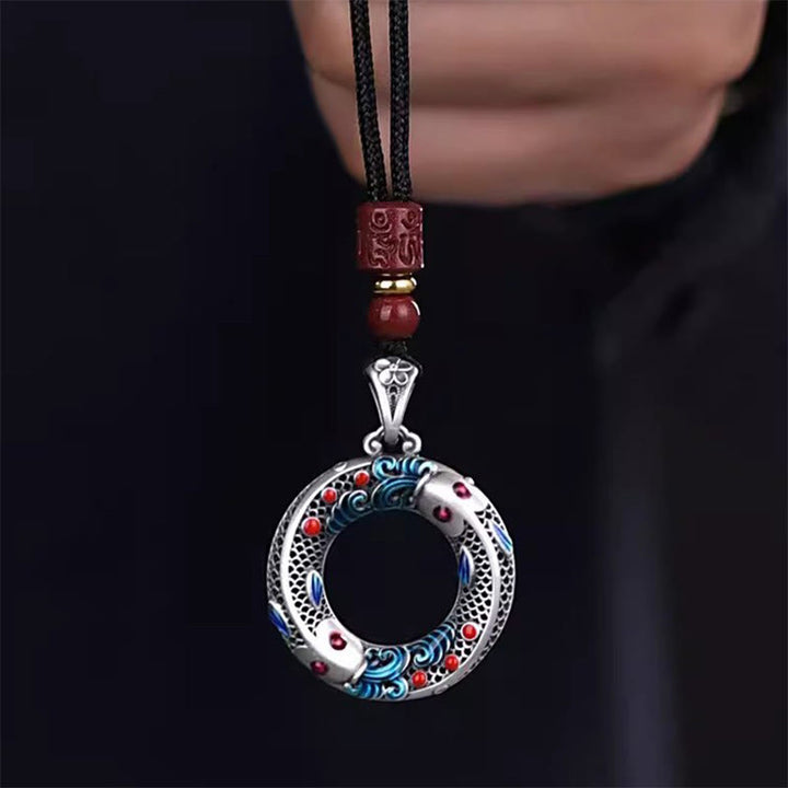 Buddha Stonesの平和バックル銅富幸運ネックレスペンダント