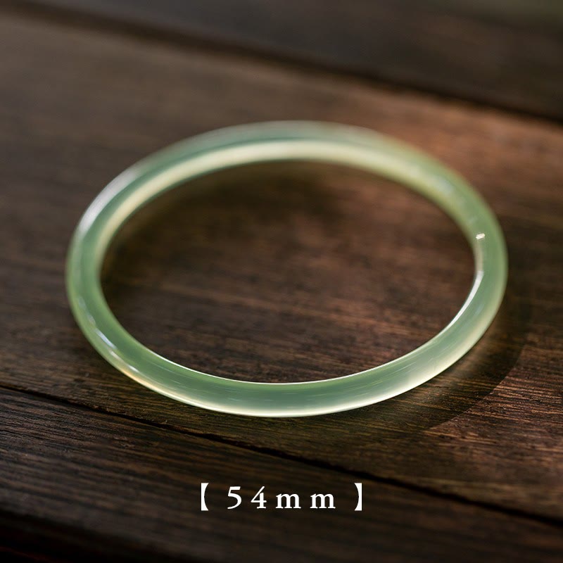 Buddha Stones天然グリーンカルセドニー 強さと勇気 カフバングルブレスレット - 54mm - image 5