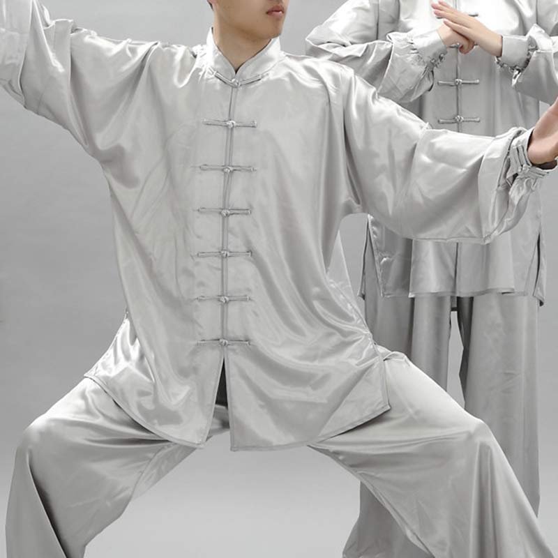 Buddha Stonesシンプルな柄 瞑想 祈り スピリチュアル 禅 太極拳 気功 練習 ユニセックス 服セット - ライトグレー - 3XL-US/UK/AU/EUサイズ対応- 2XL - image 15