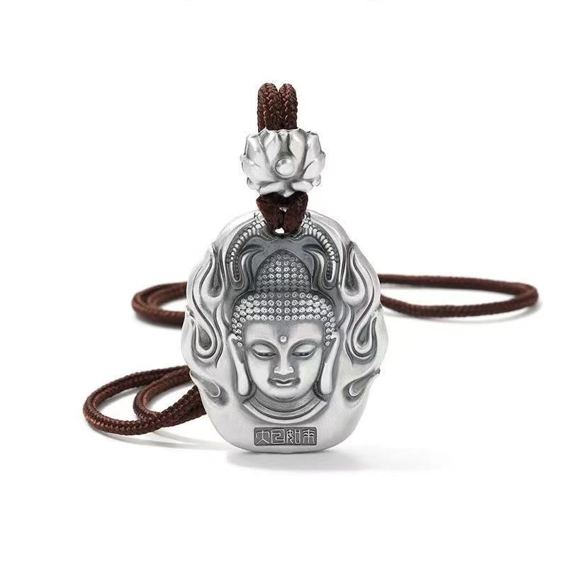 Buddha Stones十二支誕生仏オーム・マニ・パドメ・フムフム 蓮の慈悲のネックレスペンダント - image 3