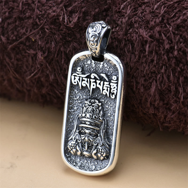 Buddha Stones925 スターリングシルバー ザキラム 富の女神オーム・マニ・パドメ・フム平和のネックレス ペンダント - ペンダントのみ(16×34mm) - image 2