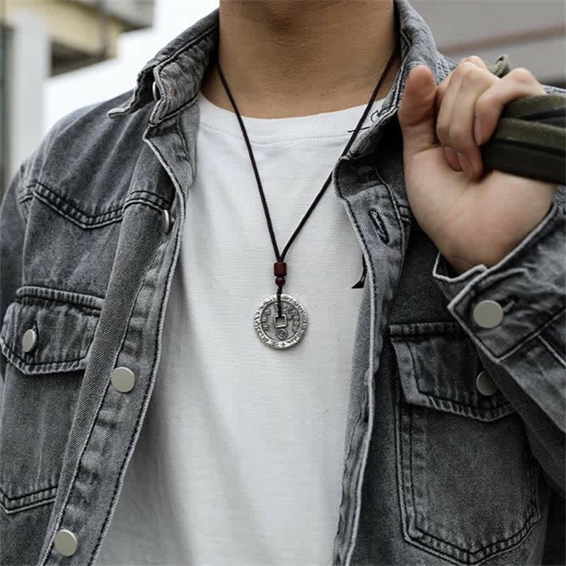 Buddha Stones八卦 陰陽 銅貨 星 バランス エネルギー ネックレス ペンダント - image 2