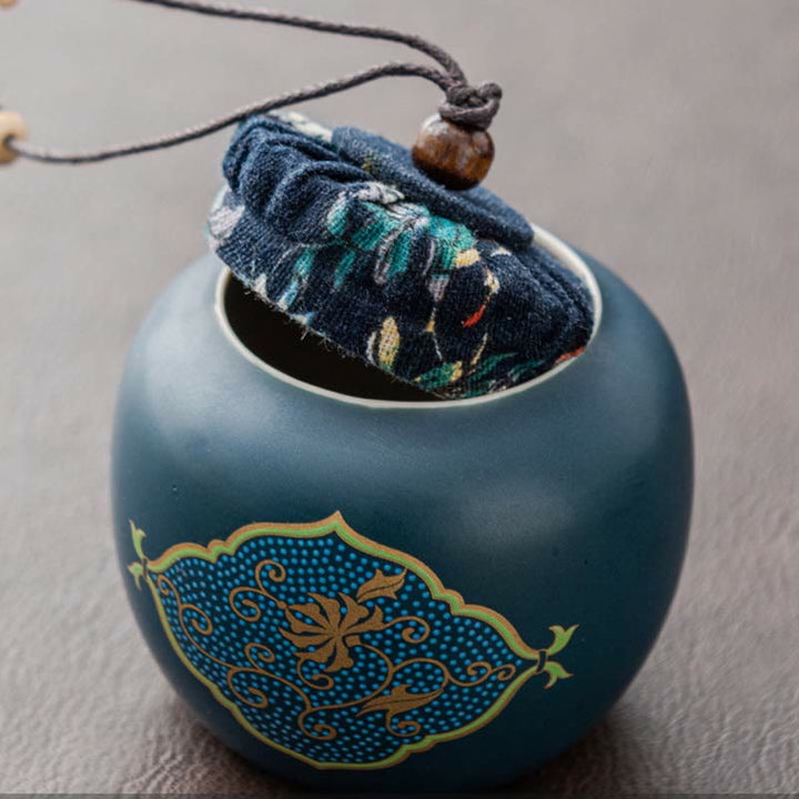 Buddha Stonesの花 中国 功夫陶器 ティーポット ポータブル アウトドア 旅行用 ティーセット バッグ