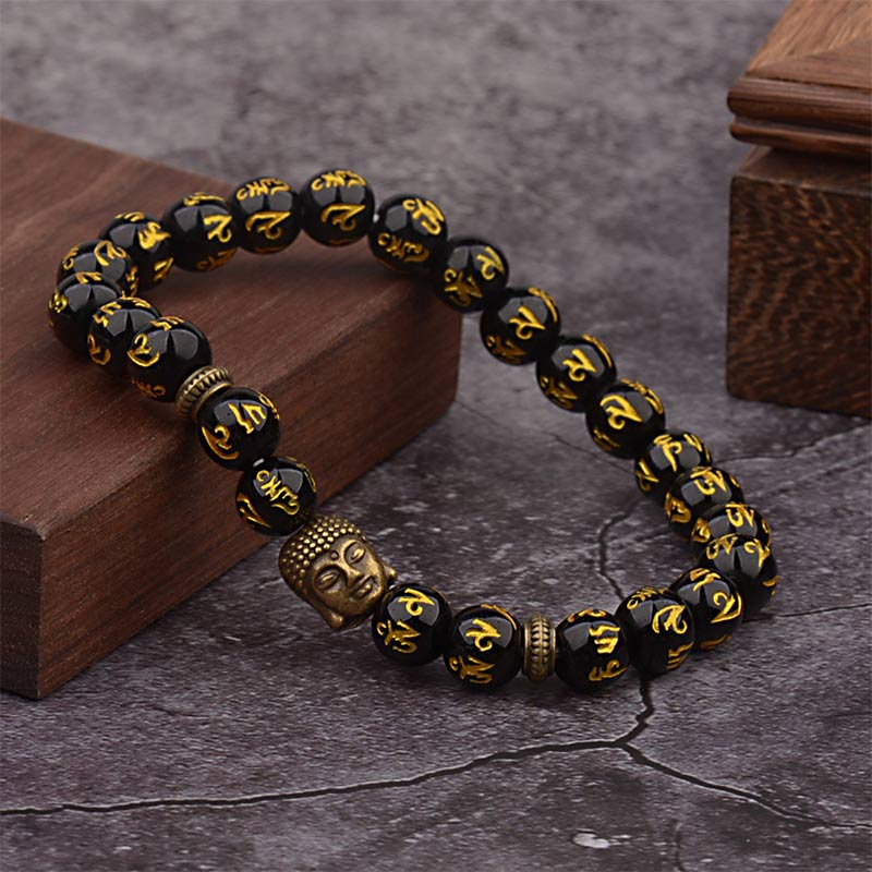 Buddha Stonesチベット仏陀マントラお守りブレスレット