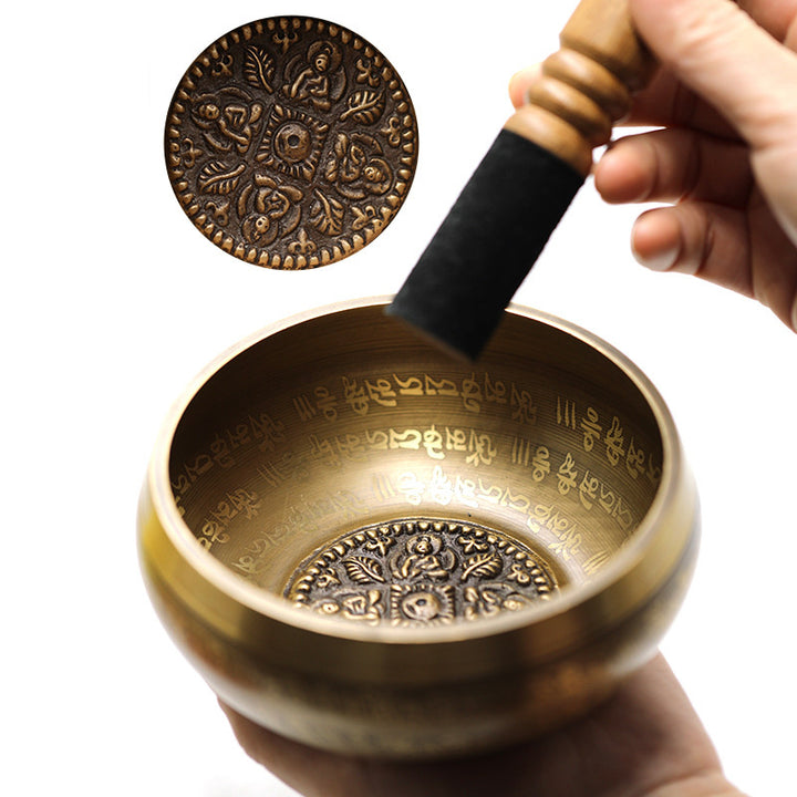 Buddha Stones チベットのサウンドボウル、ヨガ、マインドフルネス、瞑想のための手作りシンギングボウルセット - image 10
