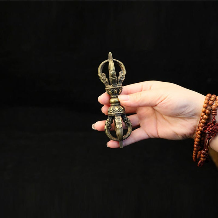 ネパールの手作りBuddha Stones五本爪三本爪金剛杵ドルジェ銅製装飾品