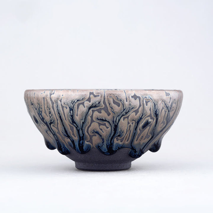Buddha Stones手作りティーツリーデザイン中国Jianzhan陶器ティーカップカンフーティーカップ