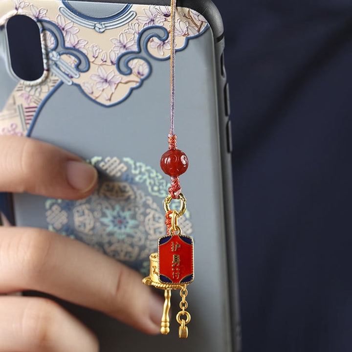Buddha StonesチベットOm Mani Padme Hum祈りの輪 お守り 護符 携帯電話吊り下げ装飾