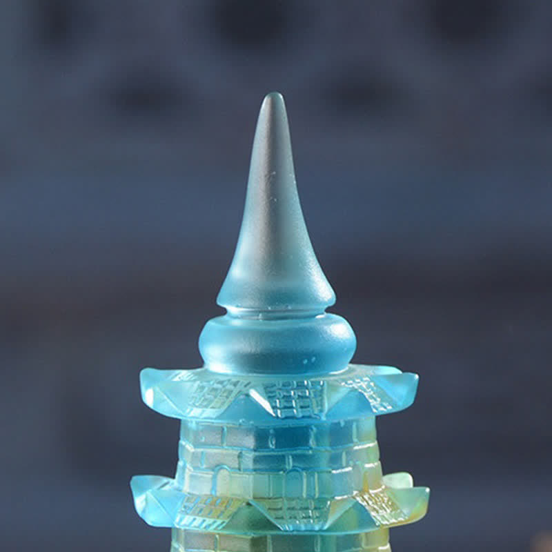 風水文昌塔手作りのLiuliクリスタルパゴダアートピース幸運ホームオフィスの装飾 - image 9