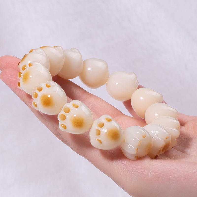 Buddha Stonesかわいい猫の足爪 菩提樹 平和ブレスレット - image 17