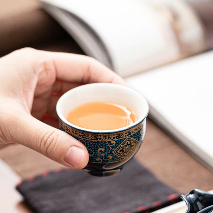 Buddha Stones中国功夫茶器デザイン 陶器ティーポット ポータブルギフトバッグ