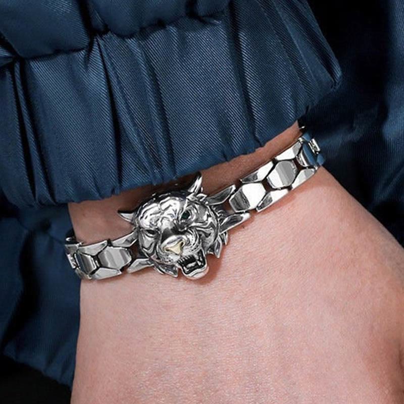 Buddha Stonesタイガーヘッドデザインヒーリングブレスレット