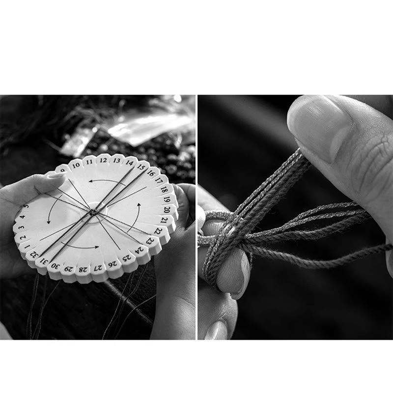Buddha Stonesハンドメイド チベット 925 スターリングシルバー十二支誕生仏ザキラム 富の守護女神 マルチカラー ロープ編みブレスレット