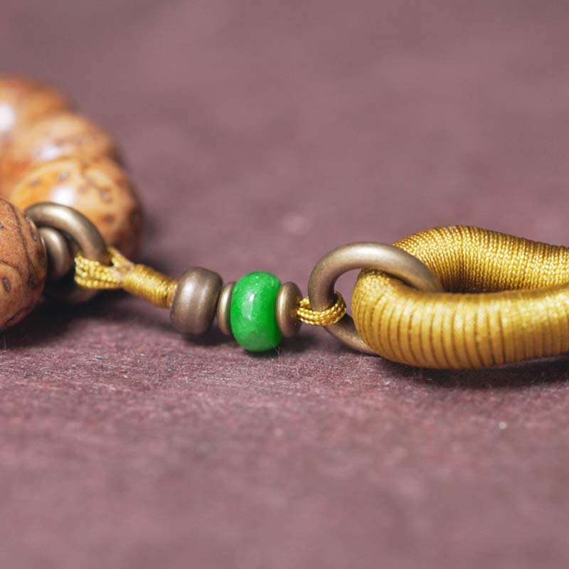 Buddha Stones108 個入りMalaビーズ 菩提樹の知恵 平和 タッセルブレスレット