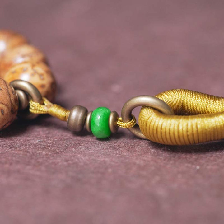 Buddha Stones108 個入りMalaビーズ 菩提樹の知恵 平和 タッセルブレスレット
