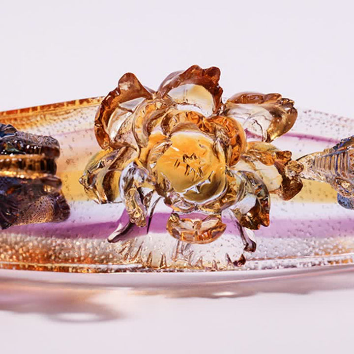 手作りのLiuliクリスタルRuyi象のアートピース、クリスタルベース付きホームデコレーション - image 11