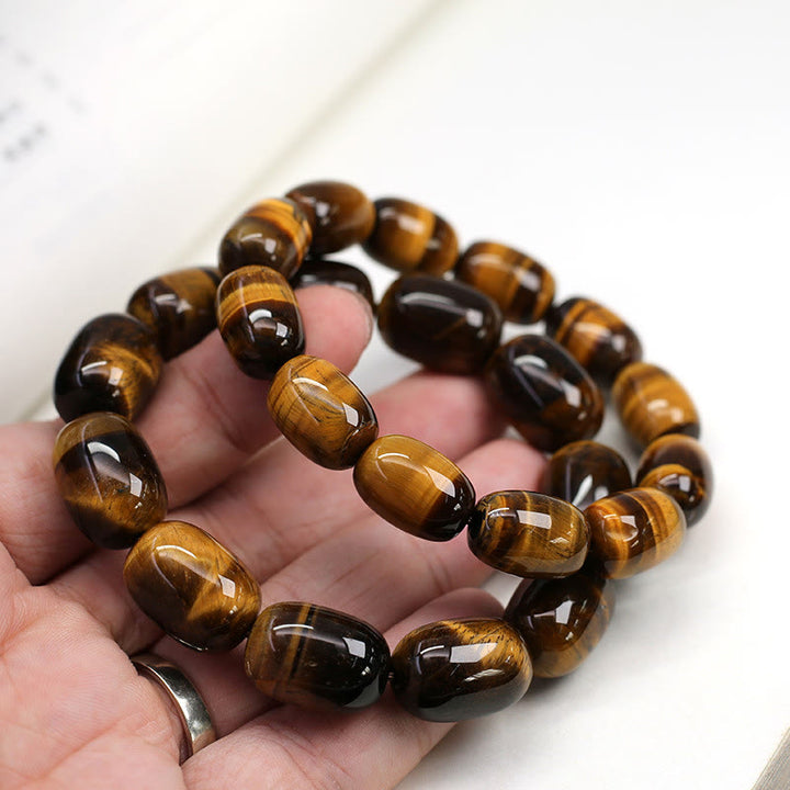 Buddha Stones天然タイガーアイ 誠実さと意志力のブレスレット