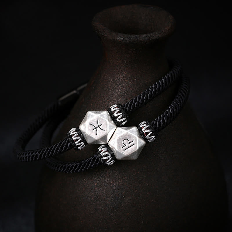 Buddha Stones999スターリングシルバー 12星座守護ハンドメイドストリングブレスレット - image 0