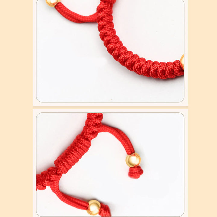 Buddha Stones999 スターリングシルバー 貔貅 富 キングコング ノットストリング 編み込み 子供用ブレスレット