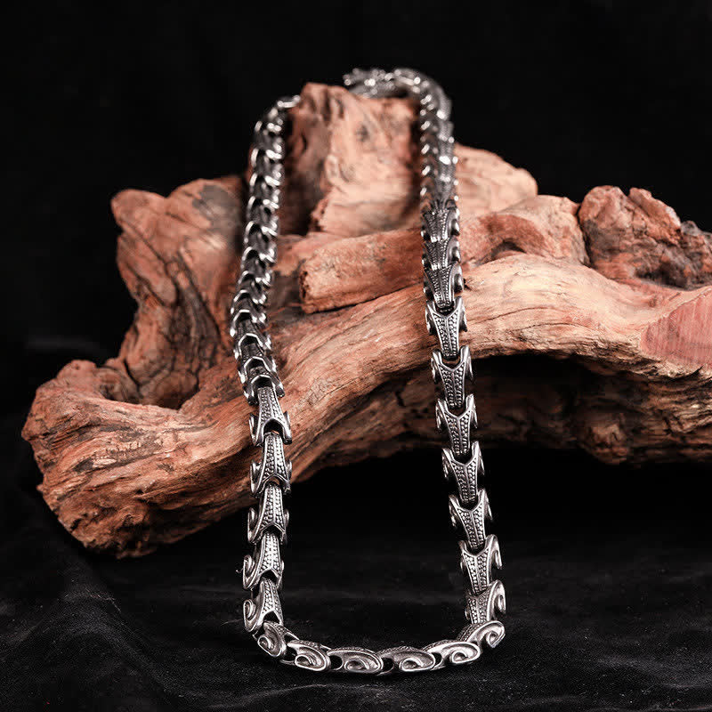 Buddha Stones龍模様 チタン鋼 守護 ネックレス ペンダント ブレスレット - image 4
