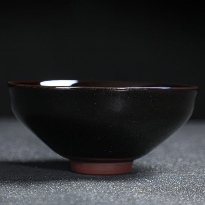 Buddha Stones金彩 メープルリーフ 中国 建璽 陶器 ティーカップ 天目 カンフー ティーカップ ボウル