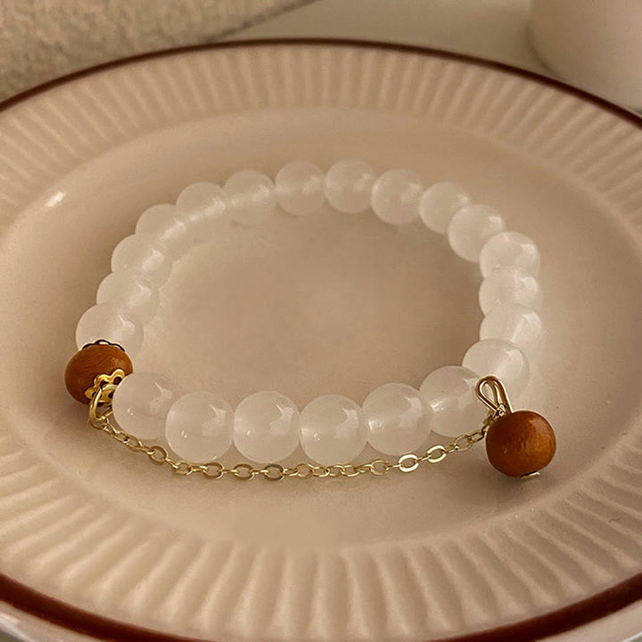 Buddha Stones白檀 キャッツアイ 福 キャラクター チャーム 守護 ブレスレット