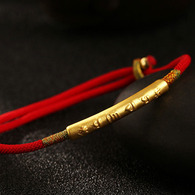 Buddha Stonesチベット仏教 手作り マニマントラ 幸運の赤紐のブレスレット - image 2