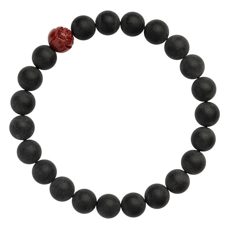 Buddha Stonesチベットヒノキ辰砂蓮ヒーリングブレスレット