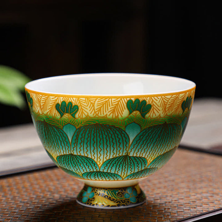 Buddha Stones蓮 陶器 ティーカップ フラワー ティーカップ 100ml