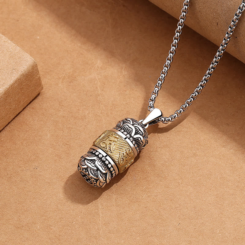 チベットのBuddha Stonesオーム・マニ・パドメ・フム彫刻された知恵の純粋さのチェーンレザーロープネックレスペンダント - image 2