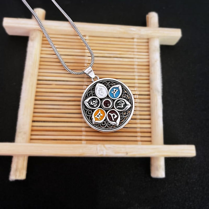 Buddha Stonesチベットオーム・マニ・パドメ・フム純度ネックレスペンダント - image 5