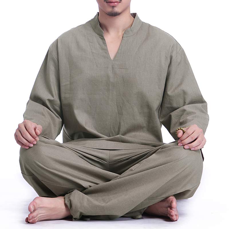 Buddha Stones瞑想 祈り スピリチュアル 禅 練習 ヨガ ウェア メンズ セット - image 2