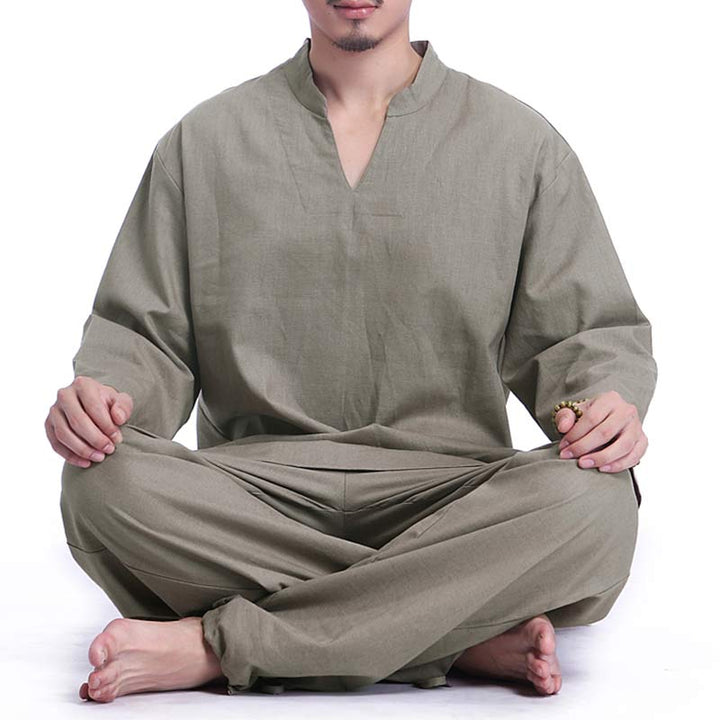 Buddha Stones瞑想 祈り スピリチュアル 禅 練習 ヨガ ウェア メンズ セット - image 2